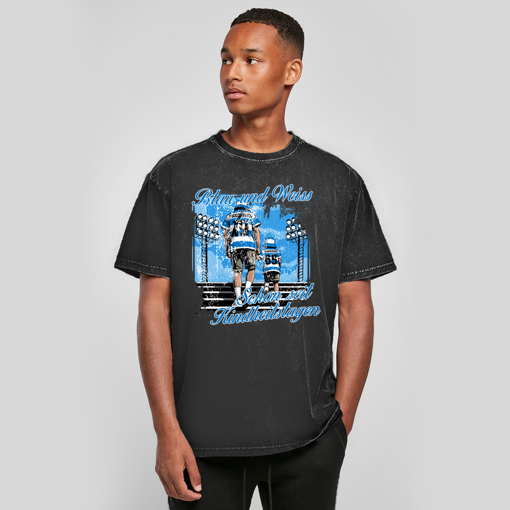 Kindheitstage vintage - Oversize Washed T-Shirt