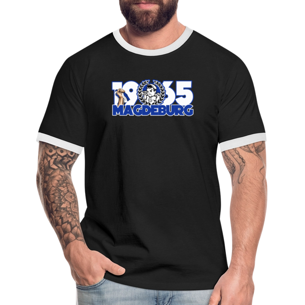 Männer Kontrast-T-Shirt - Schwarz/Weiß