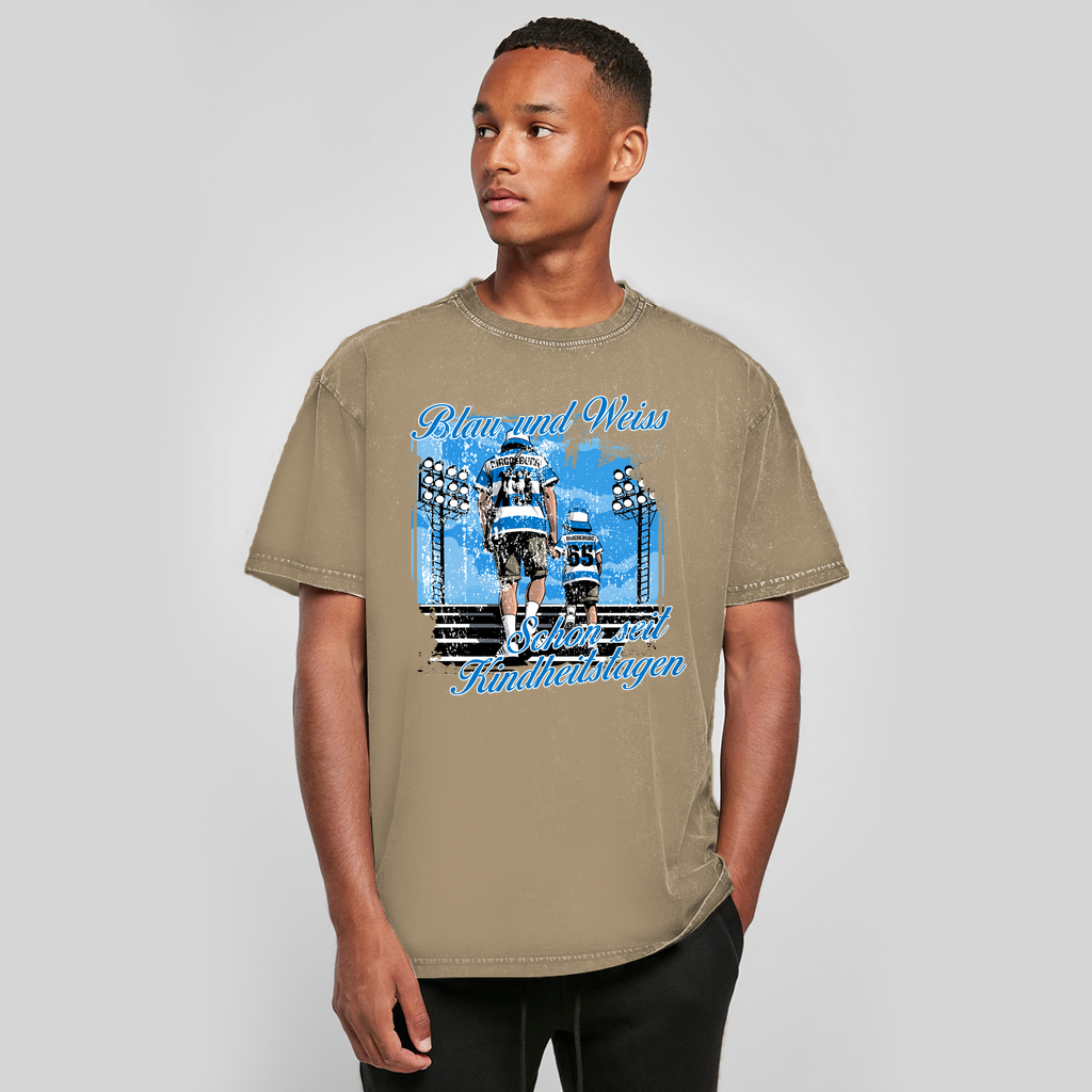 Kindheitstage vintage - Oversize Washed T-Shirt