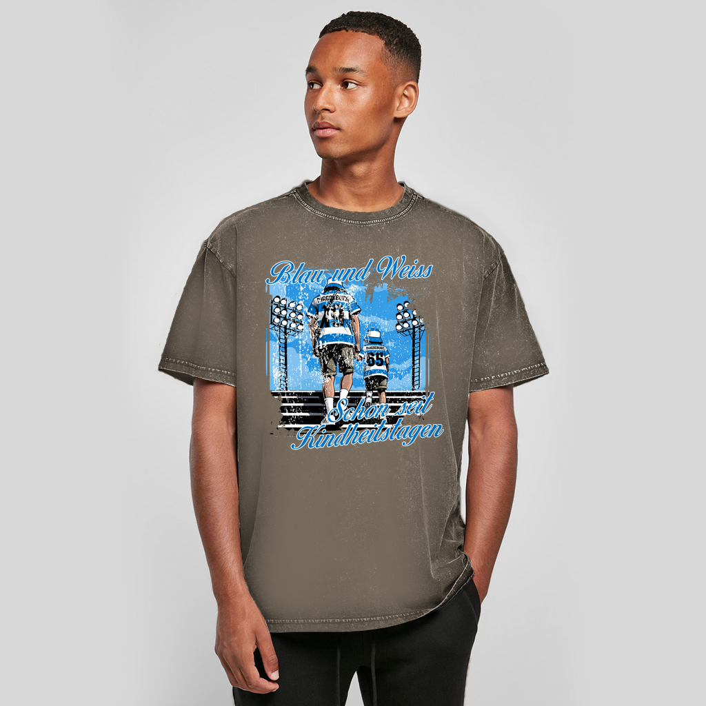 Kindheitstage vintage - Oversize Washed T-Shirt