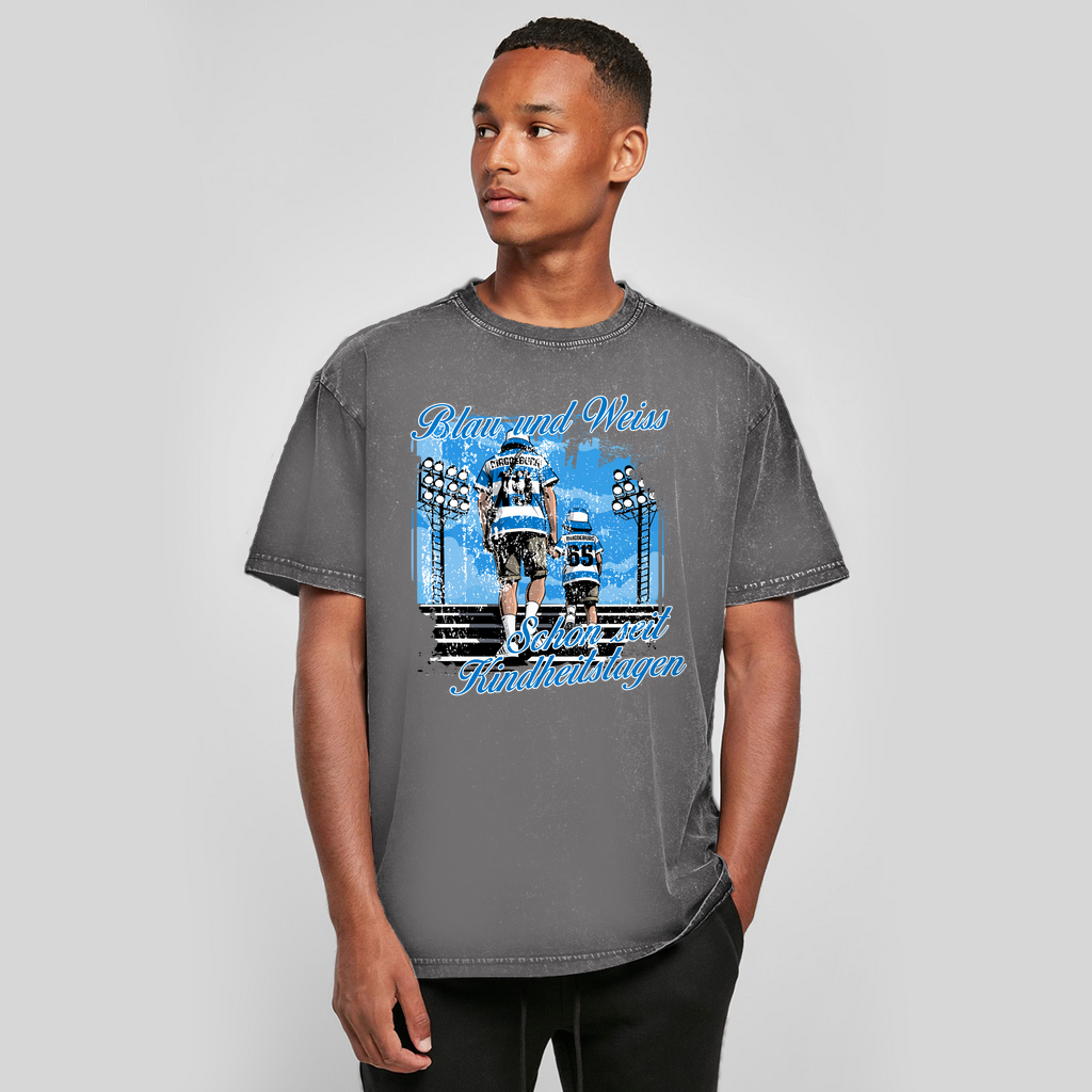 Kindheitstage vintage - Oversize Washed T-Shirt