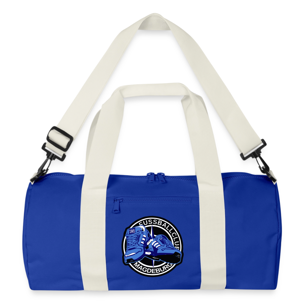 Recycelte Duffel Bag - Leuchtend Königsblau/Offwhite