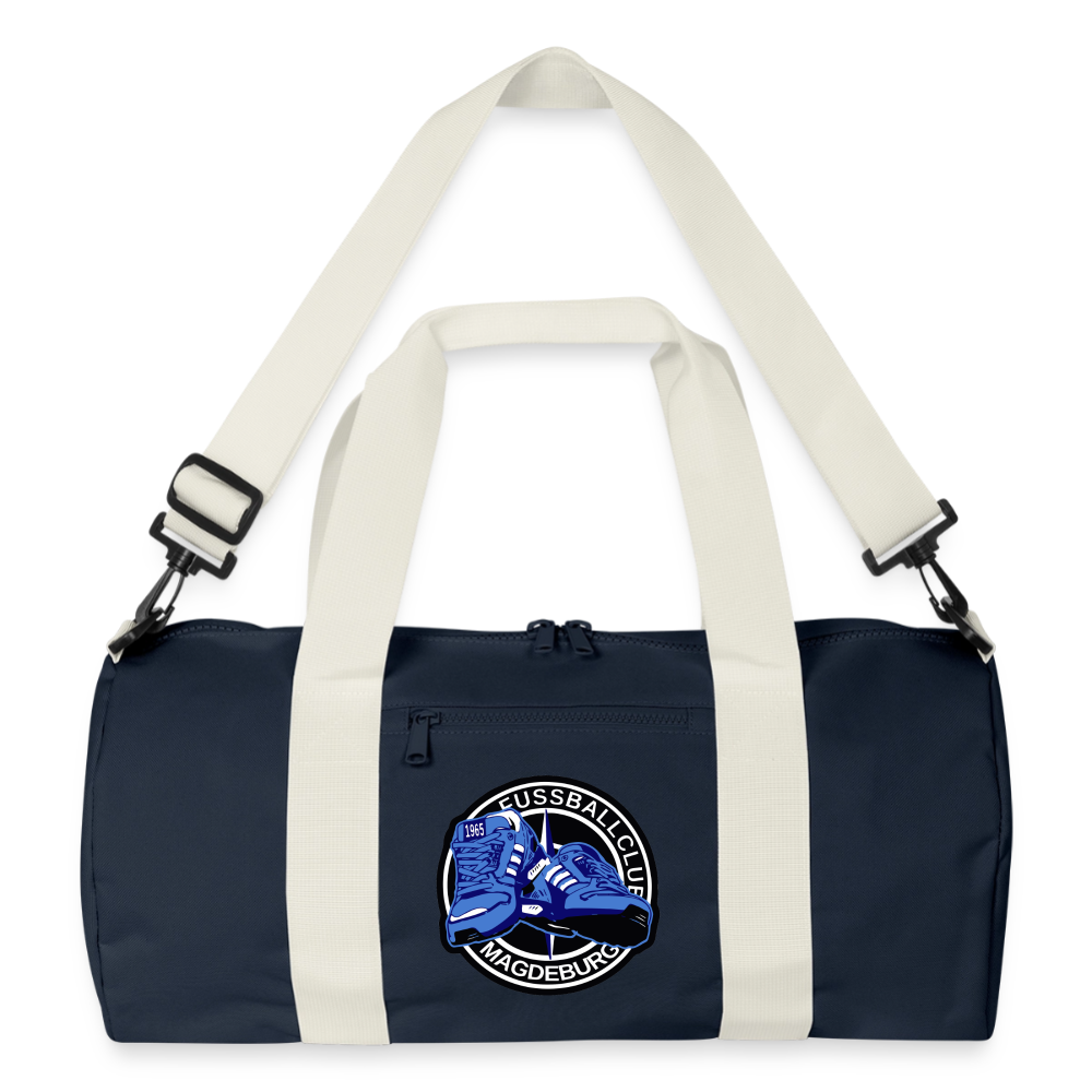Recycelte Duffel Bag - Marineblau/Offwhite