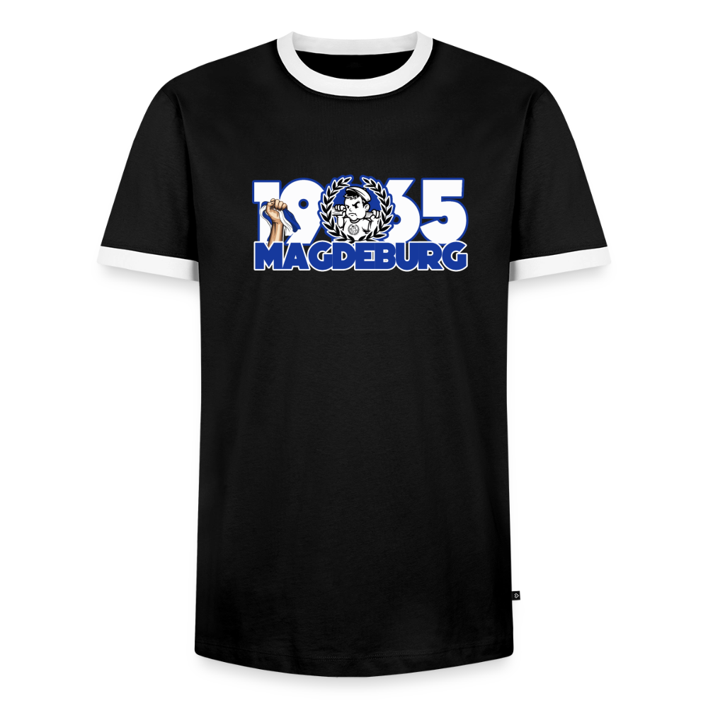 Männer Kontrast-T-Shirt - Schwarz/Weiß