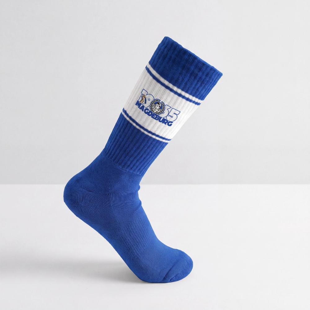 Farbige Tennissocken - Weiß/Blau