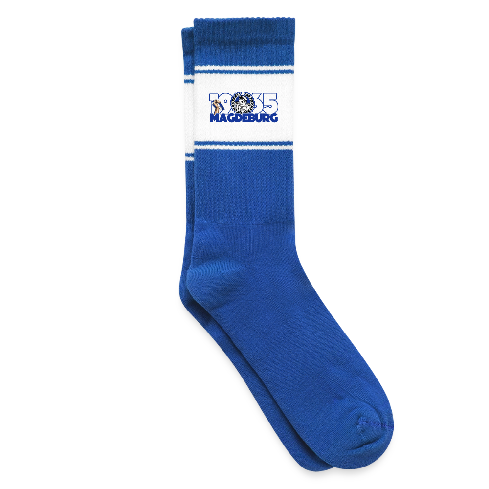Farbige Tennissocken - Weiß/Blau