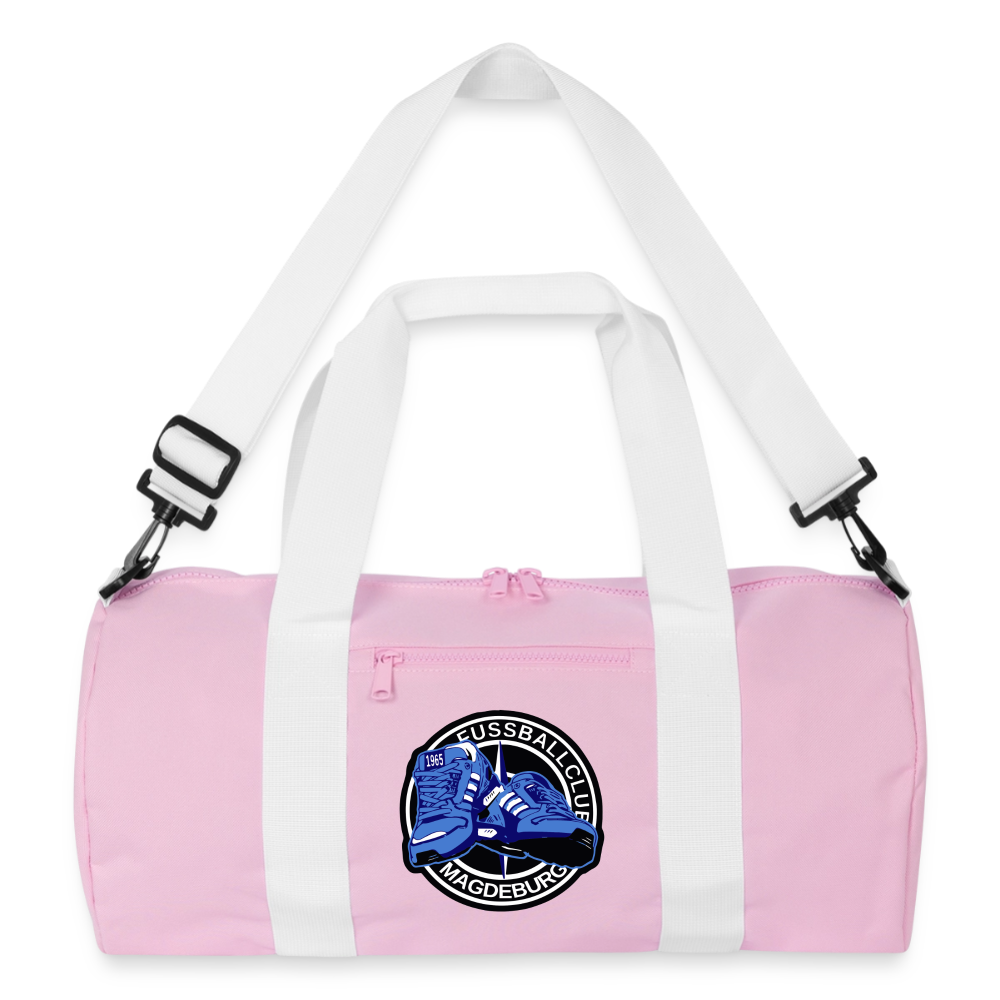 Recycelte Duffel Bag - Rosa/Weiß