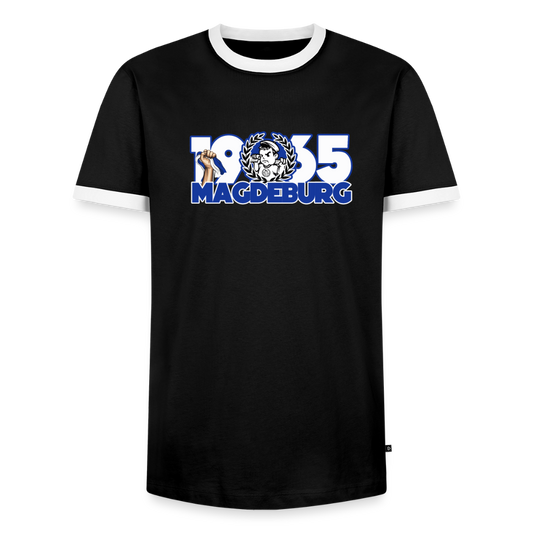 Männer Kontrast-T-Shirt - Schwarz/Weiß