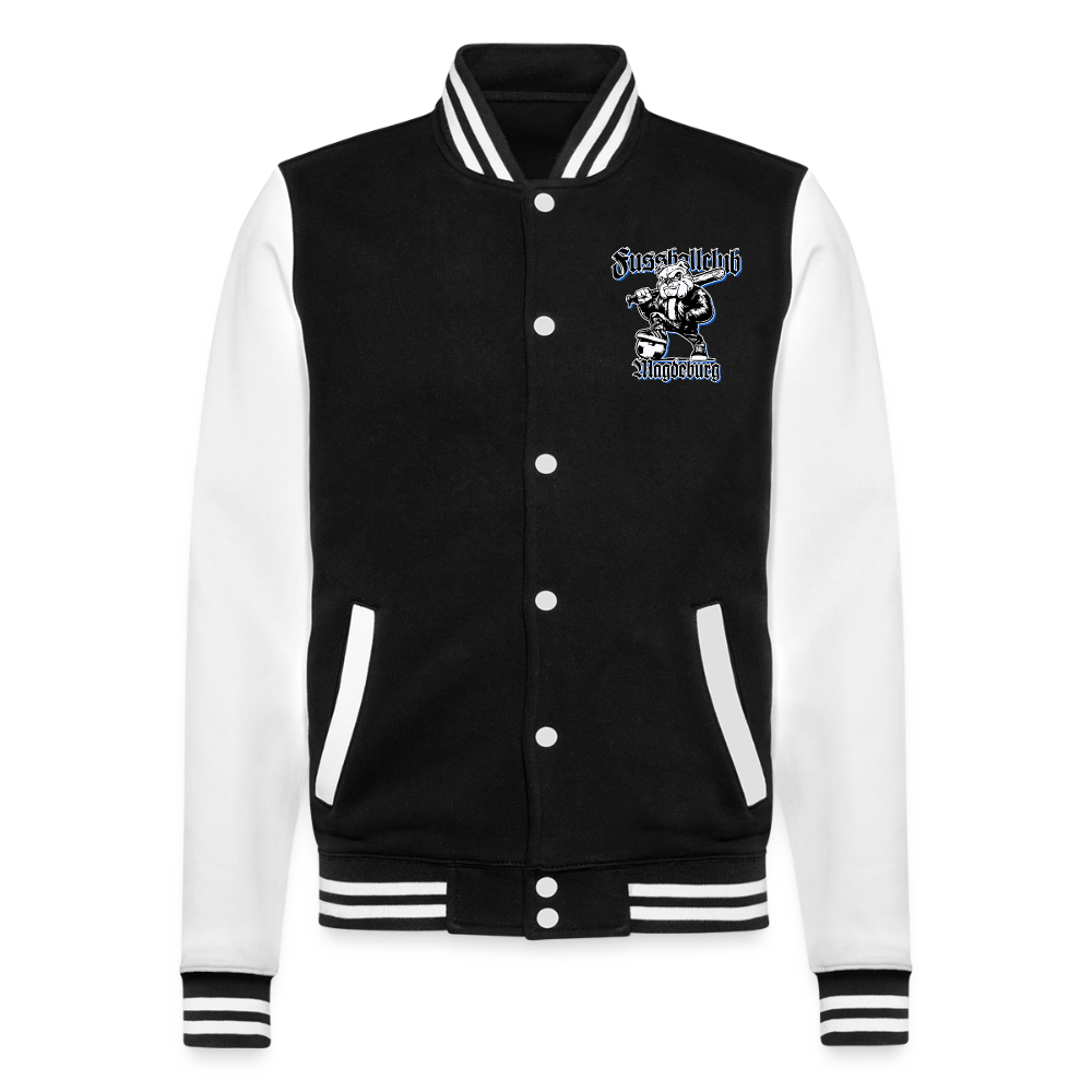 Bulldog - College-Sweatjacke - Schwarz/Weiß