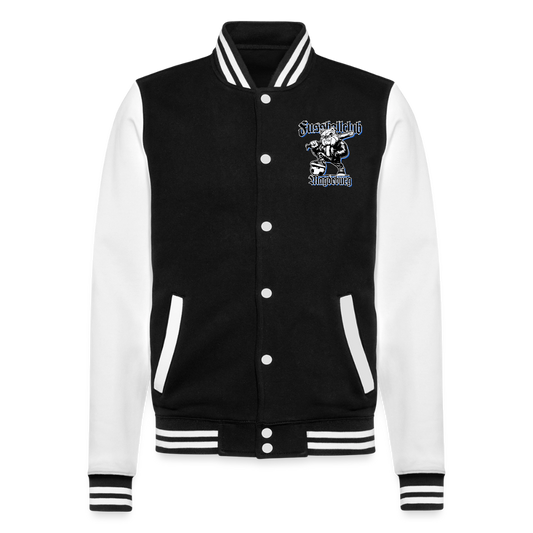 Bulldog - College-Sweatjacke - Schwarz/Weiß