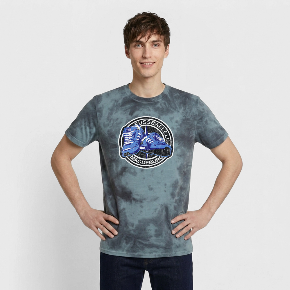 walk on - vintage - Tie Dye T-Shirt - Schwarz/Blau