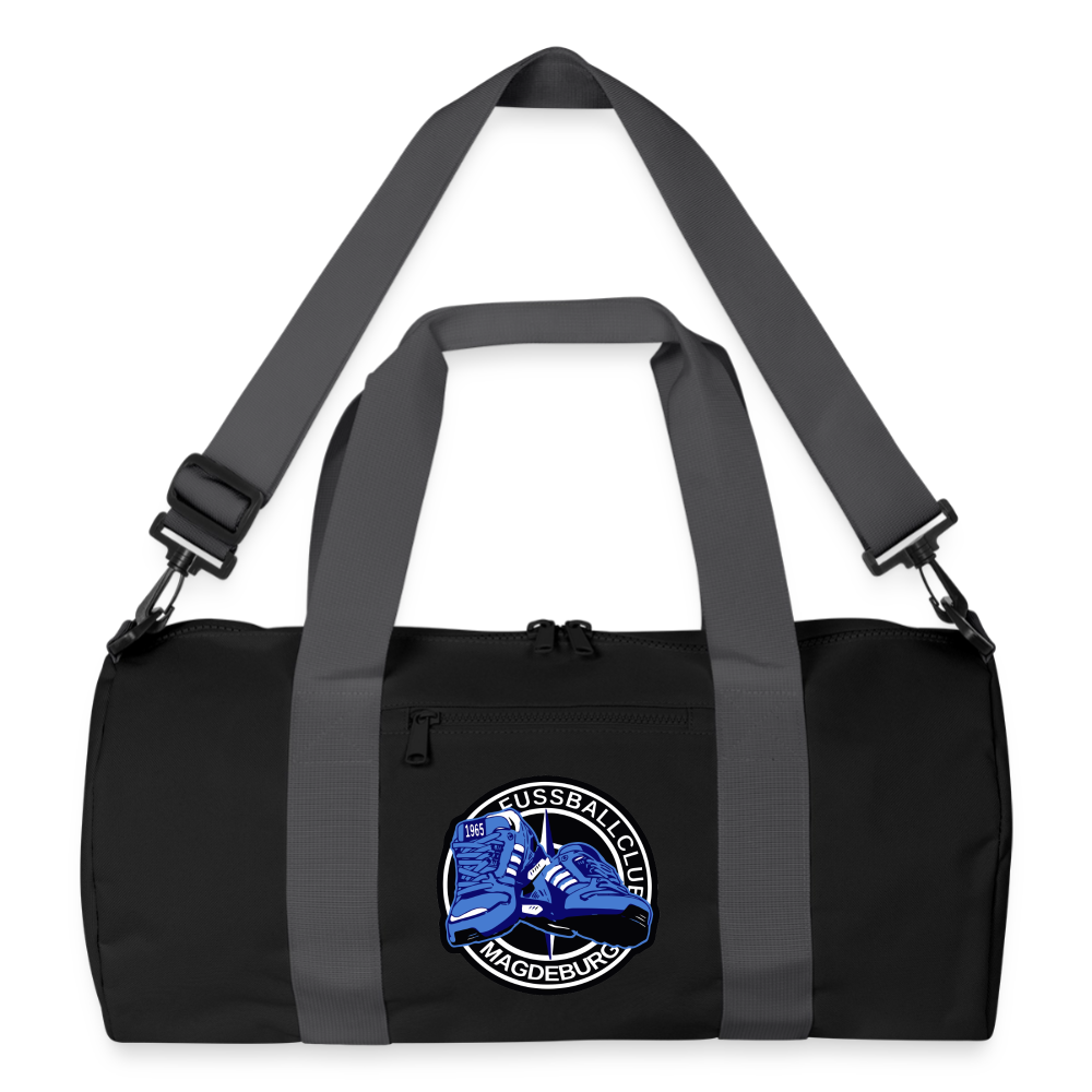 Recycelte Duffel Bag - Schwarz/Graphitgrau