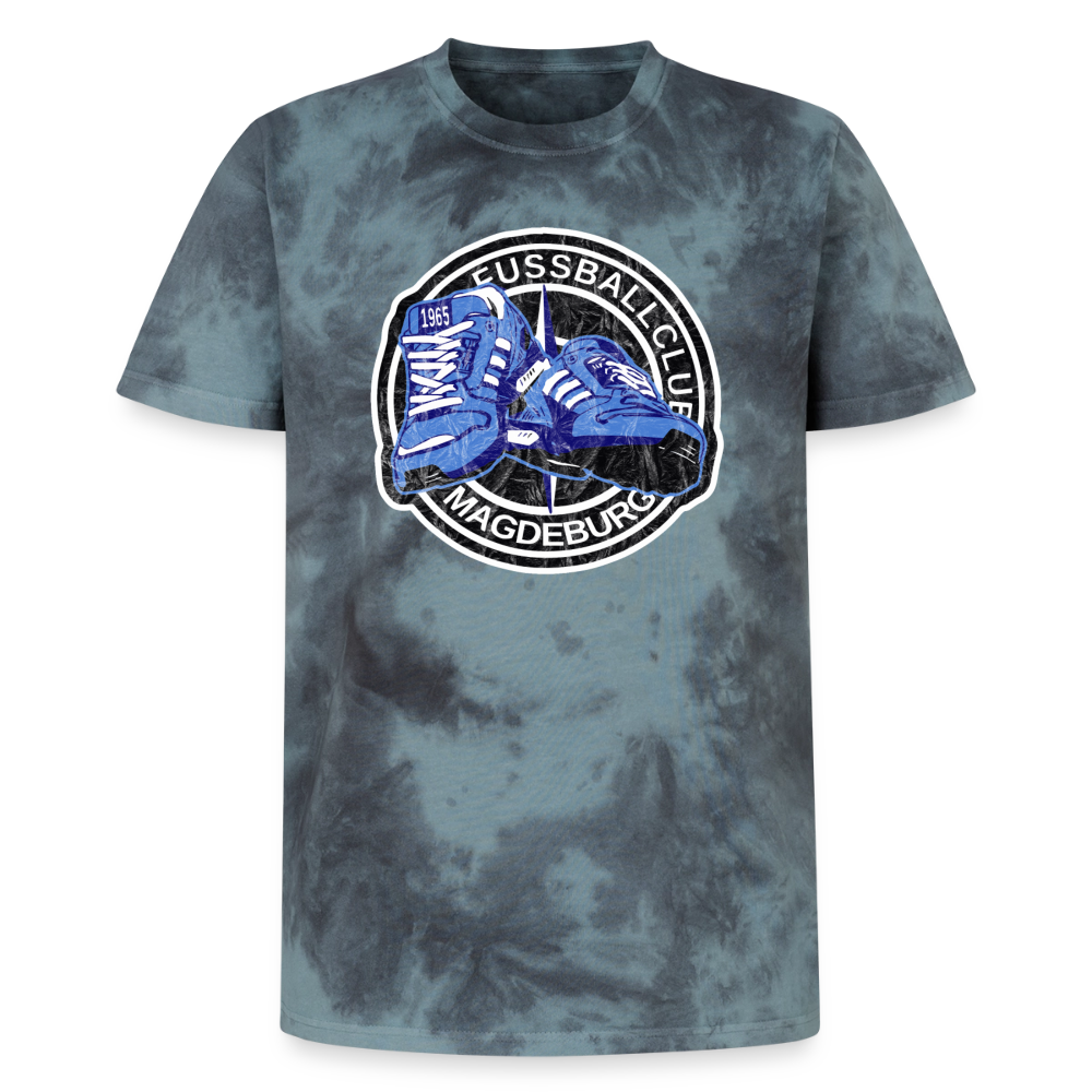 walk on - vintage - Tie Dye T-Shirt - Schwarz/Blau