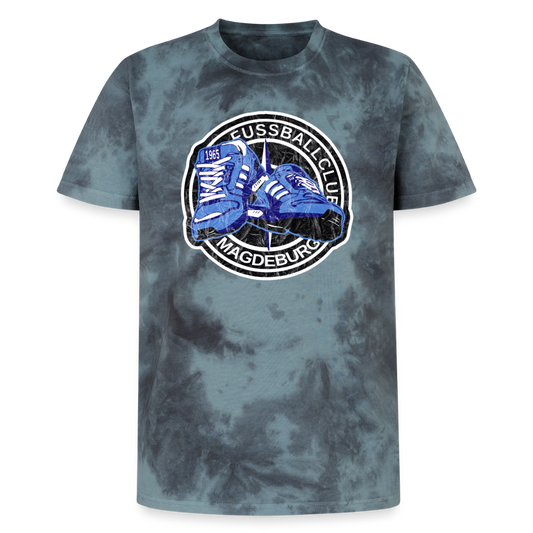 walk on - vintage - Tie Dye T-Shirt - Schwarz/Blau