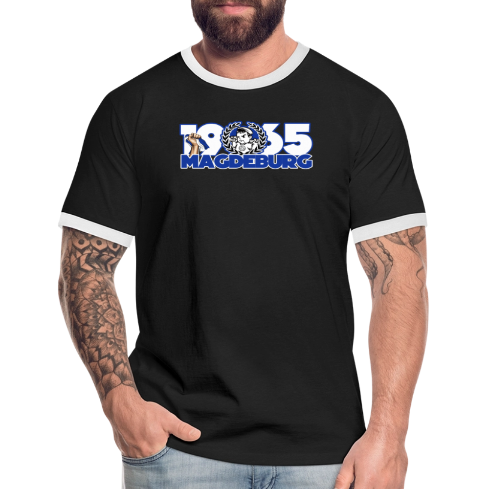 Männer Kontrast-T-Shirt - Schwarz/Weiß