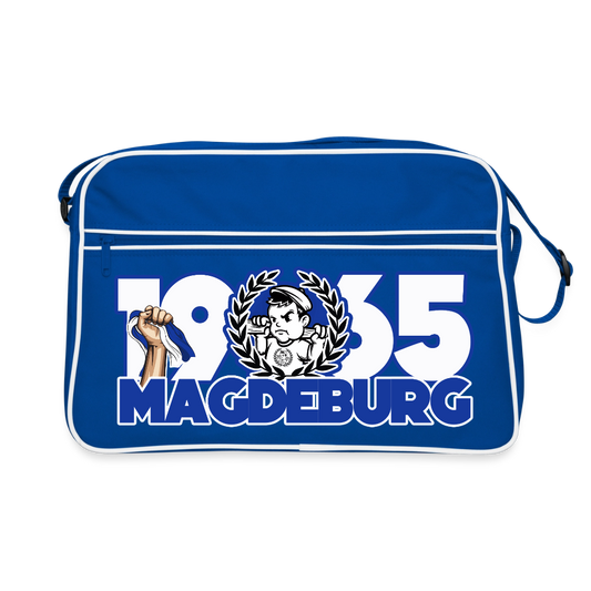 Retro Tasche - Blau/Weiß