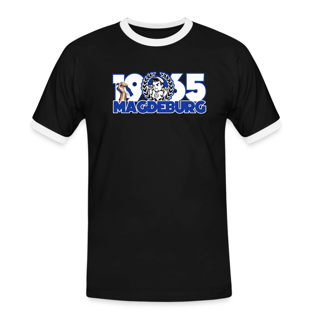 Männer Kontrast-T-Shirt - Schwarz/Weiß