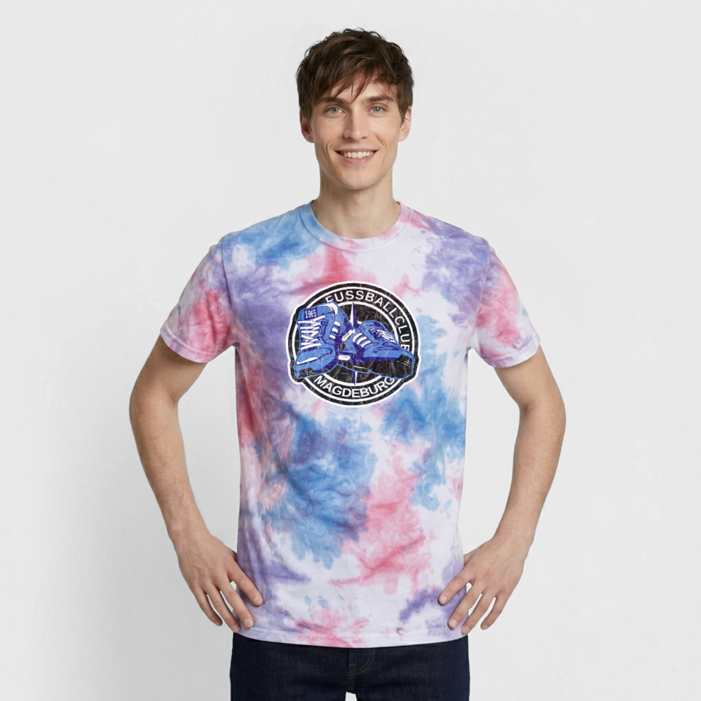 walk on - vintage - Tie Dye T-Shirt - Pink/Lila/Blau