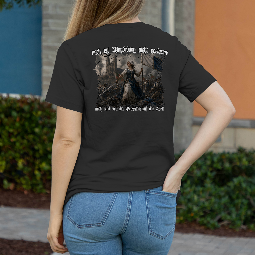 Damen T-Shirt - nicht verloren - Rückendruck