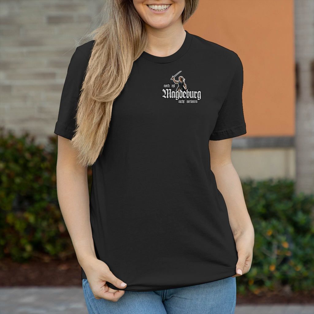 Damen T-Shirt - nicht verloren - Rückendruck