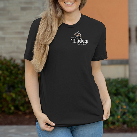Damen T-Shirt - nicht verloren - Rückendruck