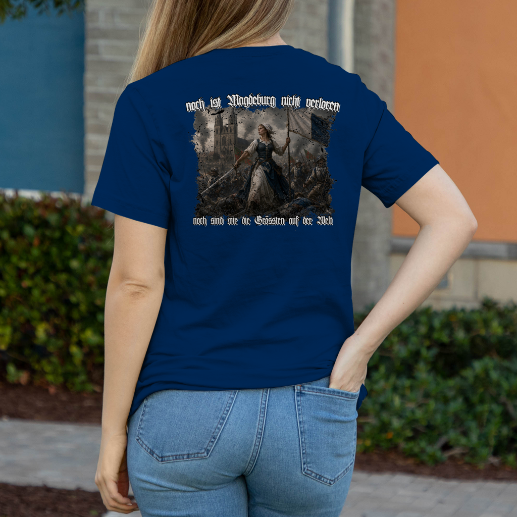 Damen T-Shirt - nicht verloren - Rückendruck
