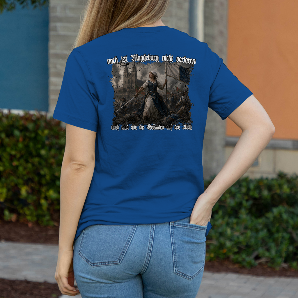 Damen T-Shirt - nicht verloren - Rückendruck