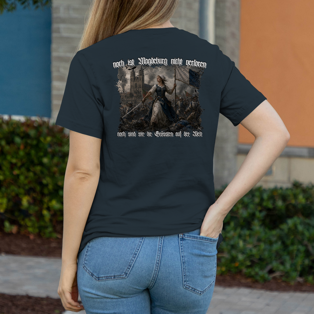 Damen T-Shirt - nicht verloren - Rückendruck