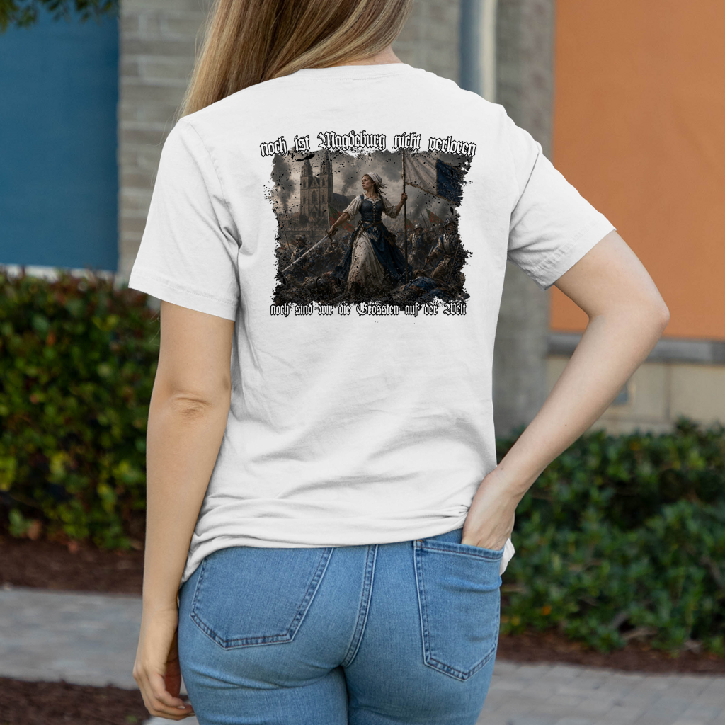 Damen T-Shirt - nicht verloren - Rückendruck