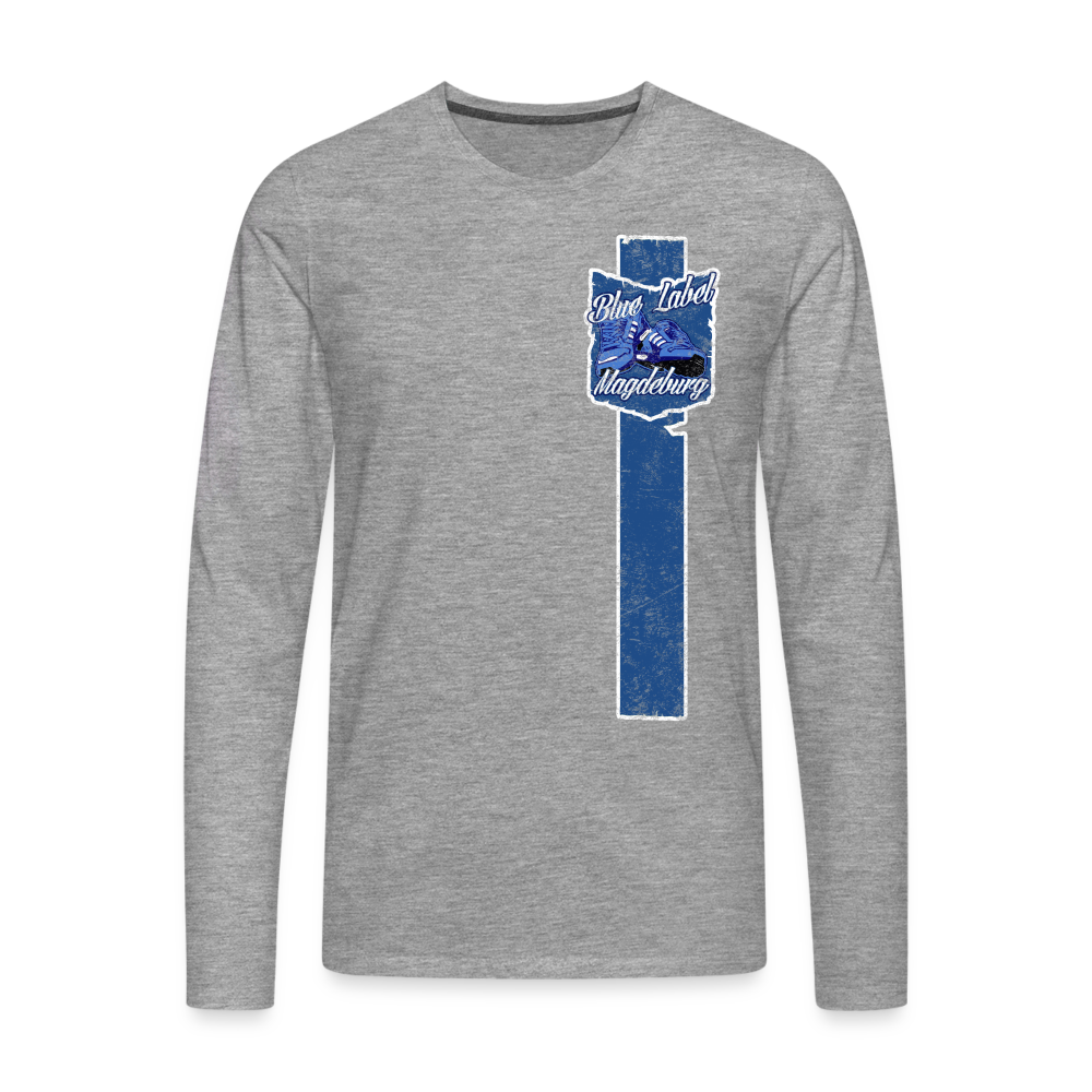 Blue Label - Longsleeve Shirt - Grau meliert